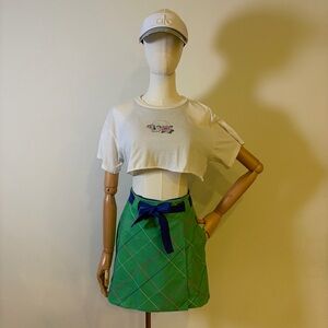 Nike Golf Green Plaid Dri-FIT Tie-Waist Skort - Size 2